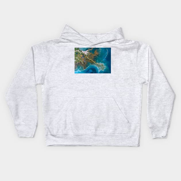 Mississippi Delta, satellite image (E552/0137) Kids Hoodie by SciencePhoto